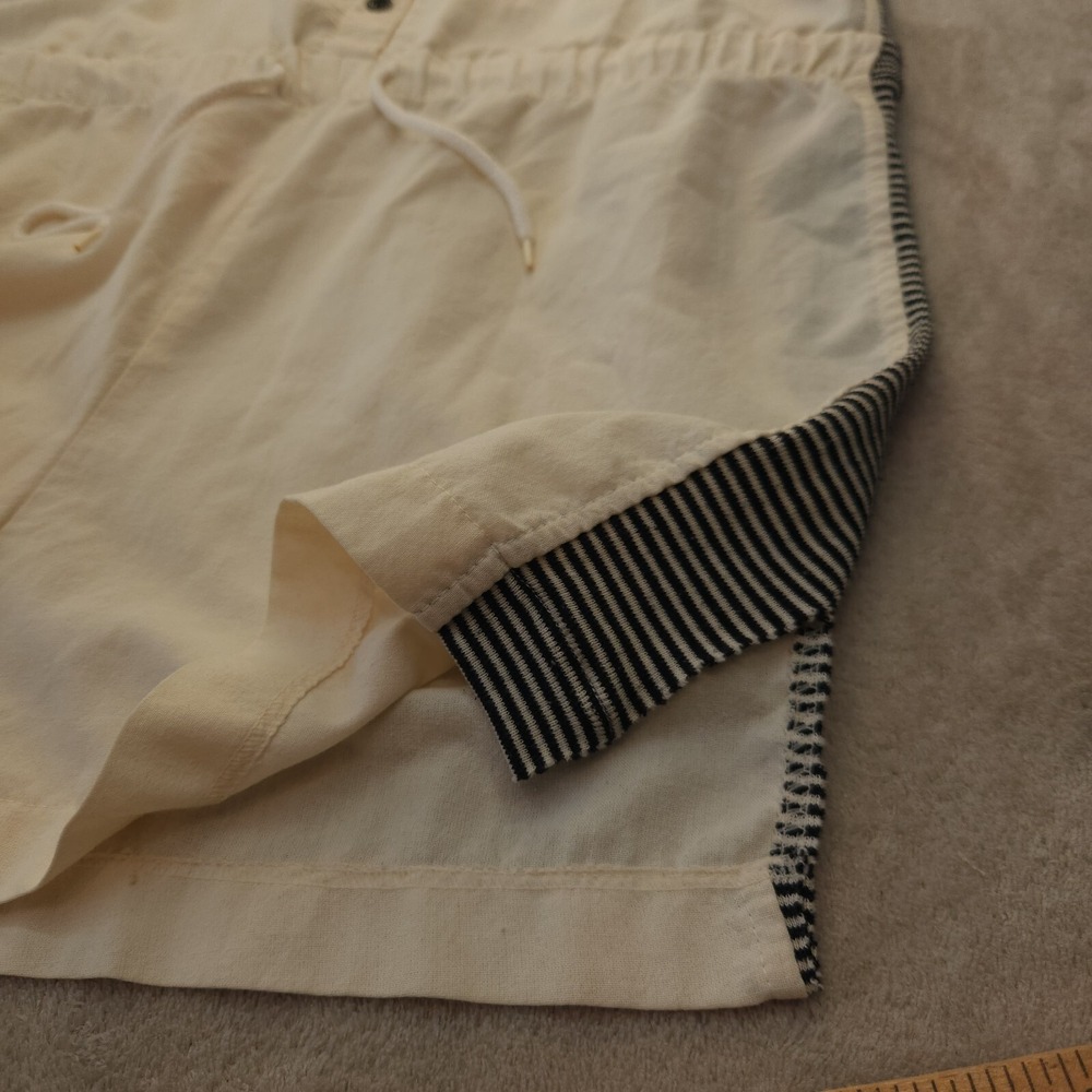 Vintage Gitano Romper L Nautical Marine Ship Compass 80s Cream Striped Retro 90s - Picture 10 of 13
